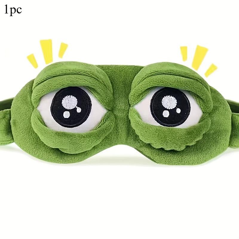 

3d Sad Frog Design Sleep Mask Natural Sleep Eyeshade Soft Portable Blindfold Eye Patch For Women Men Travel Snoring Cover