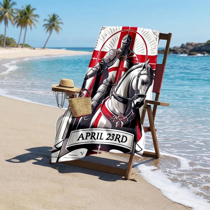 Cross Templars Knight Fashion Beach Towel: Ideal for Summer Adventures Soft, absorbent and quick drying suitable for swimming and bathing