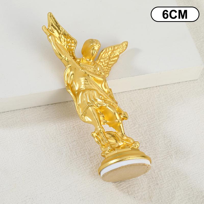 Christian Saint Michael Figurinethe Archangel Defeating Satan Guardian Statues Zinc Alloy Ctafts For Home Room Tabletop Desktop