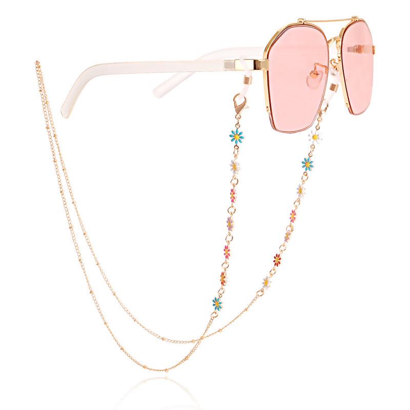 Trendy Colorful Enamel Flower Eyeglass Chain & Mask Lanyard for Women