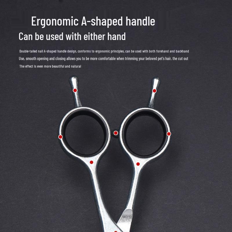 Professional Dog Grooming Scissors Set - Curved Shears for Pet Hair Trimming