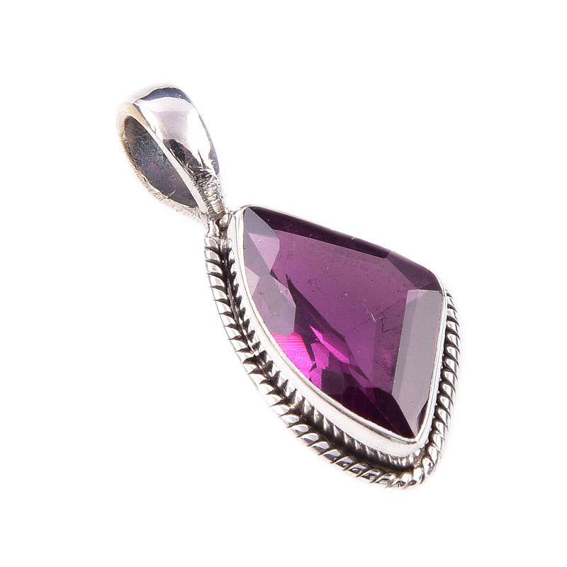 Natural Alexandrite Gemstone 925 Solid Sterling Silver Jewelry Pendant 1'' t4O18