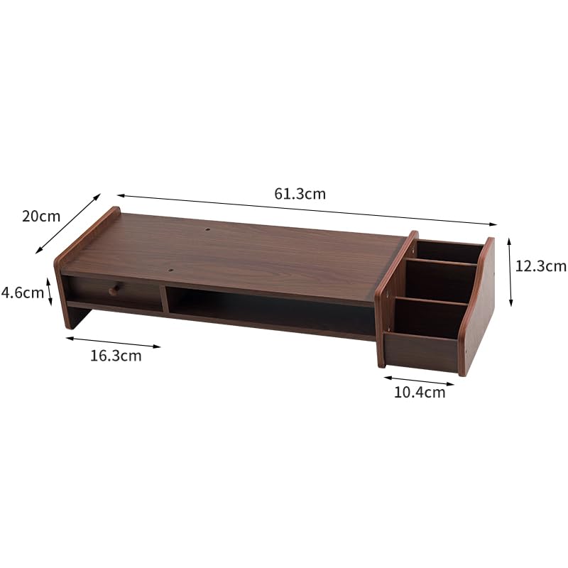YIKATEND Monitor Stand with 1 Pen and Stationery Computer Display Computer Monitor Desk Ergonomic Display PC Desk Keyboard Smartphone PC Desktop Desk