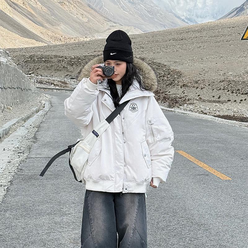 Женская парка 2025 года в стиле ретро, пуховая хлопковая куртка - Зимнее тепло, Короткая рабочая одежда, незаменимая Medium