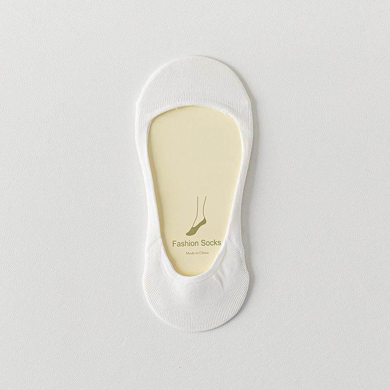 Female Summer Thin Cotton Non Slip and Odor Proof Shallow Mouth Invisible Heel Socks