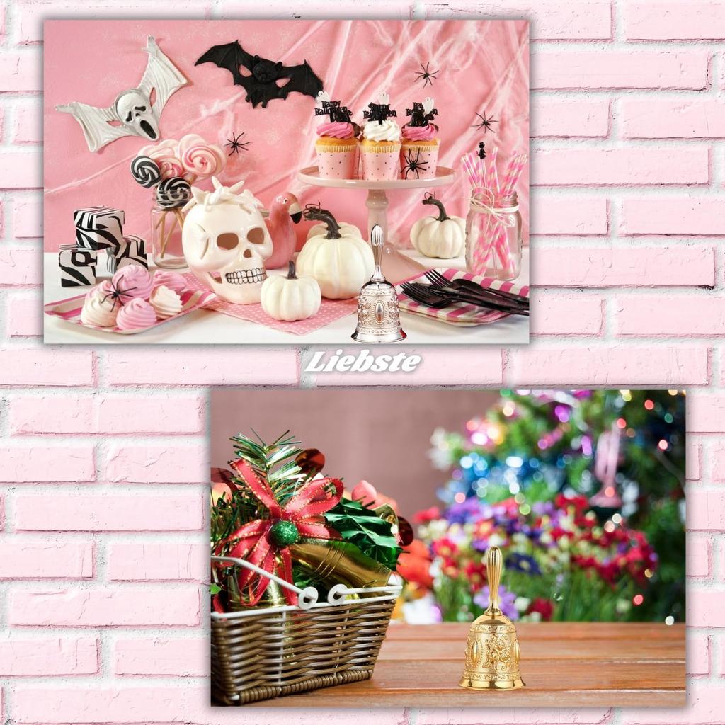 Liebste Hand Call Reception Table Restaurant Triangle Lottery Antique Bell, Bell, Counter, Bell, Bell, (1 Silver)