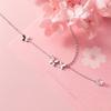925 Silver Butterfly Flower Feet Chain Sparkling Zircon Tassel Feet Decoration Korean Edition Minimalist Jewelry