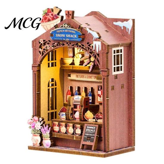 Cute Store Theme Magnet Mini Refrigerator Magnets, DIY 3D Puzzle Magnetic Building Blocks, Scene Assemble Stacking Construction Toy for Kids, Creative