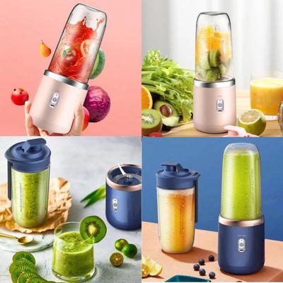 400ml Portable Electric Juicer  6 Blades Fruit Juice Cup USB Rechargeable Automatic Small Juicer Smoothie Blender Machine Food Processor
