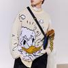 Li-Ning X Disney Serie de Estilo de Vida Deportivo Co-Marca Gráfico de Dibujos Animados Suéter Holgado Pulóver Unisex Tops Blanco Cisne AMBR018-4