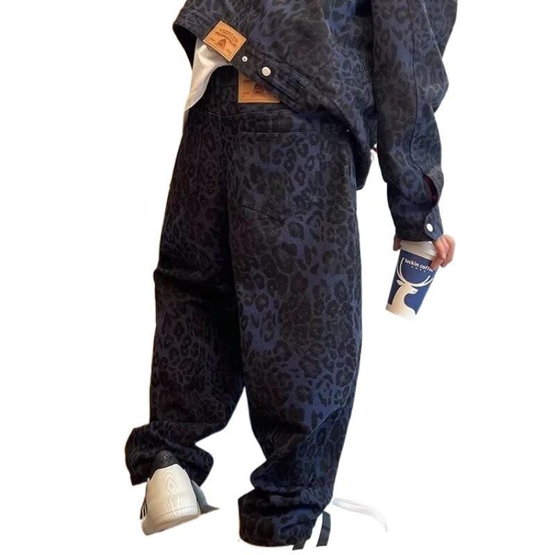 Pánské letní maskáčové overaly s širokými nohavicemi - trendy americký high street styl