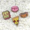 Zinc Zinc Alloy Cartoon Food Brooch Cute Doughnut Brooch Gothic Cartoon Metal Brooch  Holiday Decoration