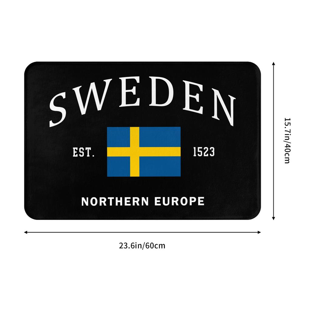 Schweden Fahne Fußmatte Rutschfest Badezimmer Küche Matte Garten Garage Tür Boden Eingang Teppich Teppich