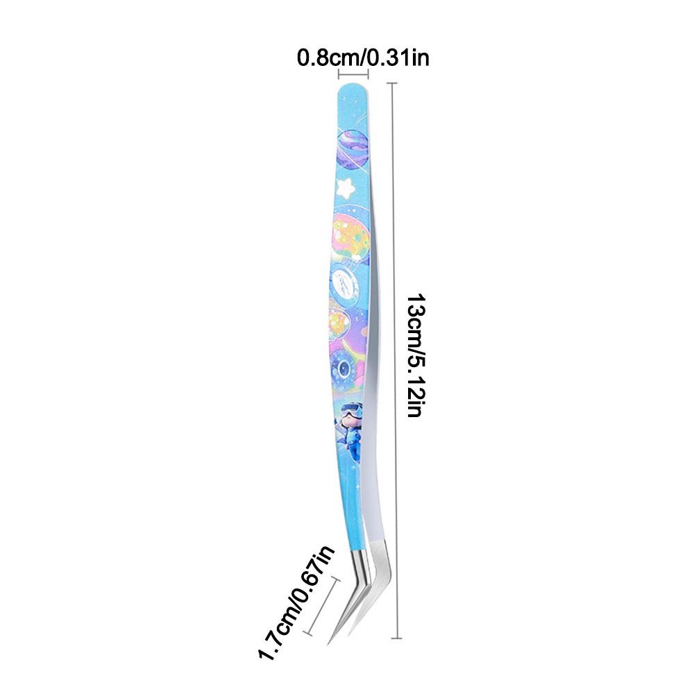 Anti-static Curved Stickers Tweezers High Precision Eyelash Curler Miniature Scene Stickers