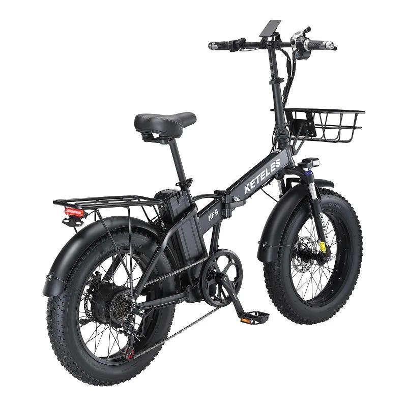 Elektrokolo KETELES 20 palcové skládací elektrokolo Fat Tire 1000W motor 48V 20AH lithiová baterie elektrokolo