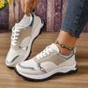 Fashion Women's PU Leather Platform Sneakers Crystal Decoration Platform Sneakers Plus Size Non-slip Casual Walking Shoes 2025 43