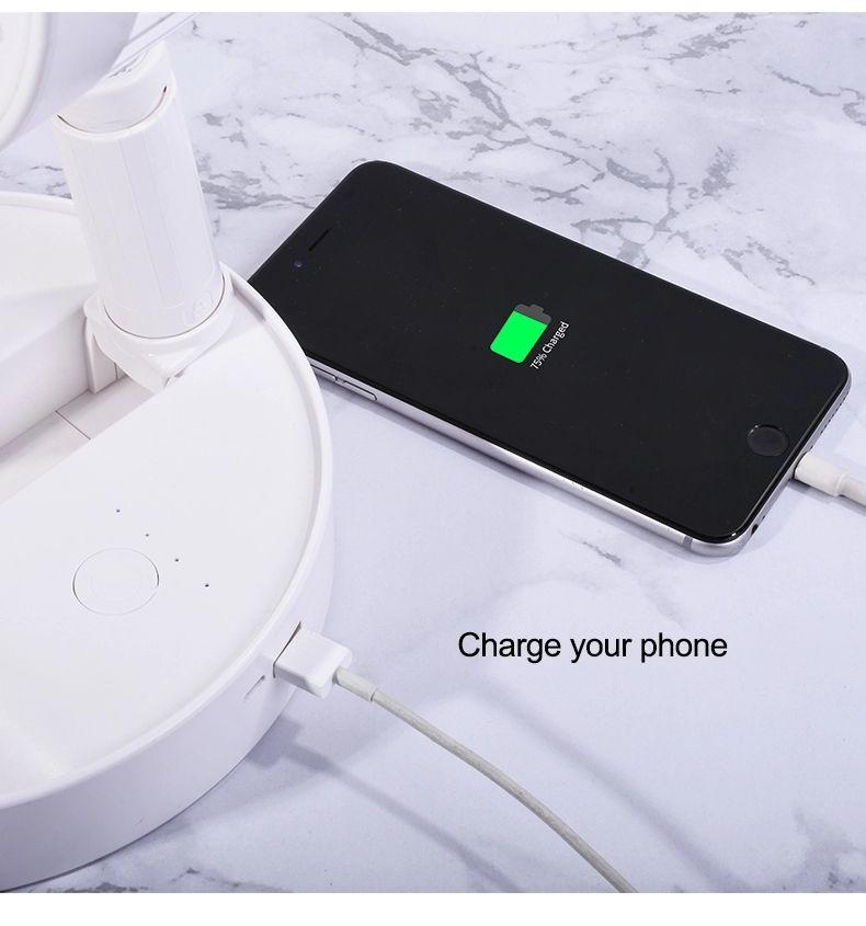 Foldable Portable Electric Fan USB Charging Office Home Telescopic Fan Low Noise Living Desk Fan