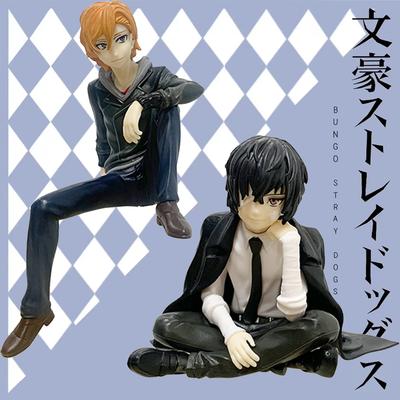 In Stock Bungo Stray Dogs 12cm Dazai Osamu Noodles Press Figure Japanese Cartoon Figurines Collection Cute Toys