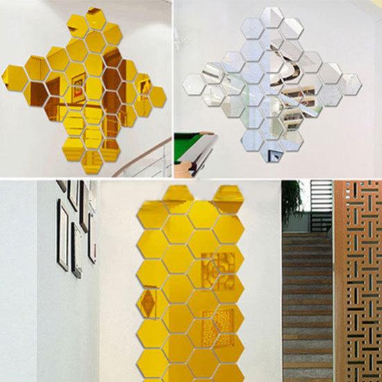 3D Akrylová Moderní Zrcadlová Samolepka Umělecká Nástěnná Samolepka Odnímatelná DIY Domácí Dekorace
