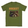 Graphic Printing Guardians Of The Galaxy Rocket T Shirt For Unisex 100 Cotton Tshirts Short Sleeve Clothes