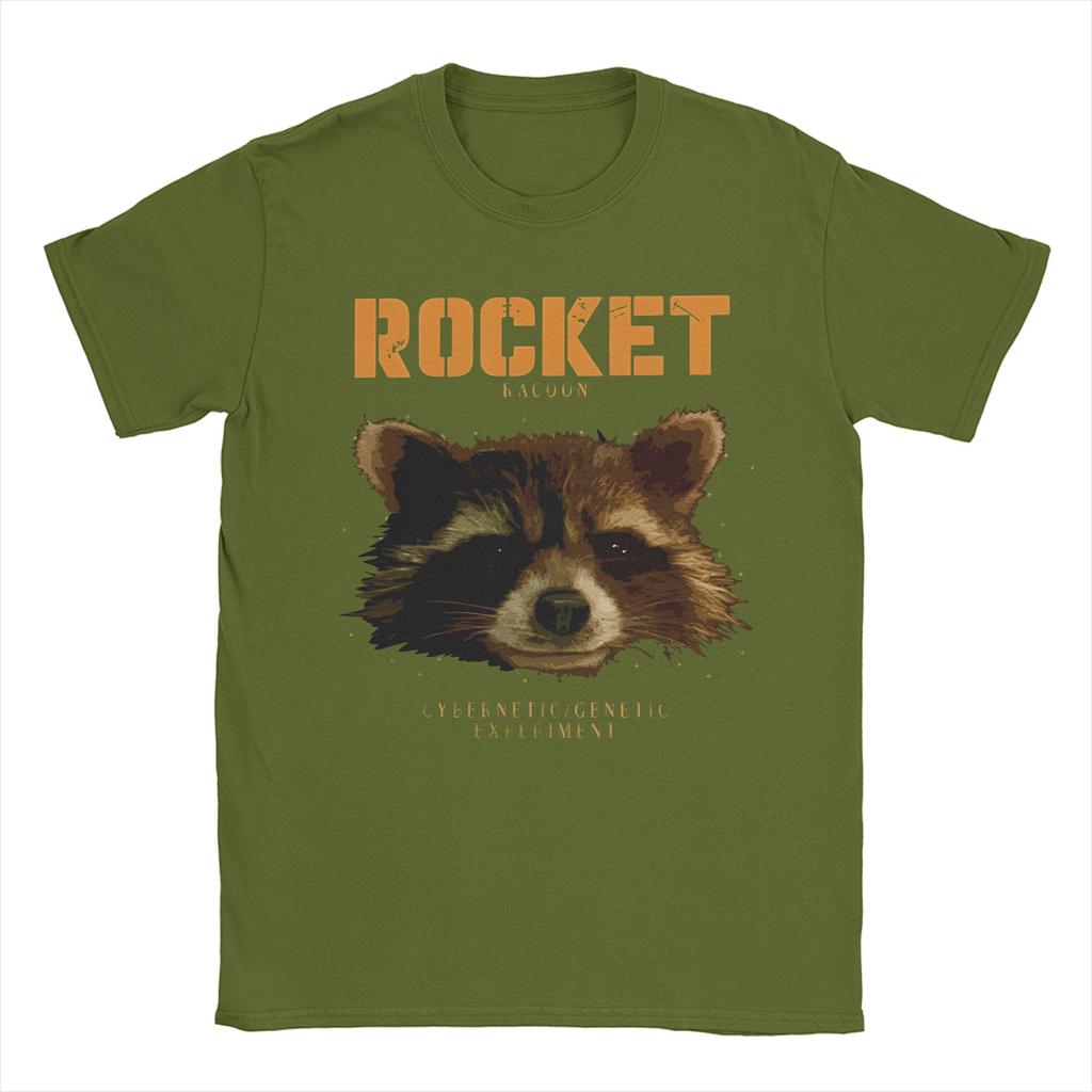 Graphic Printing Guardians Of The Galaxy Rocket T Shirt For Unisex 100 Cotton Tshirts Short Sleeve Clothes