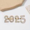 Stylish Open Ended Ring Set with Rhinestones Adjustable 2025 Digital Combination Finger Ring New Year Accessories