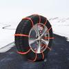 Low Temperature Resistant 10 Pcs/Set Reusable Tire Chains, Easy to Install Wheel Chains, Orange Colour for Car Truck Snow Chains Car Snow Chains for