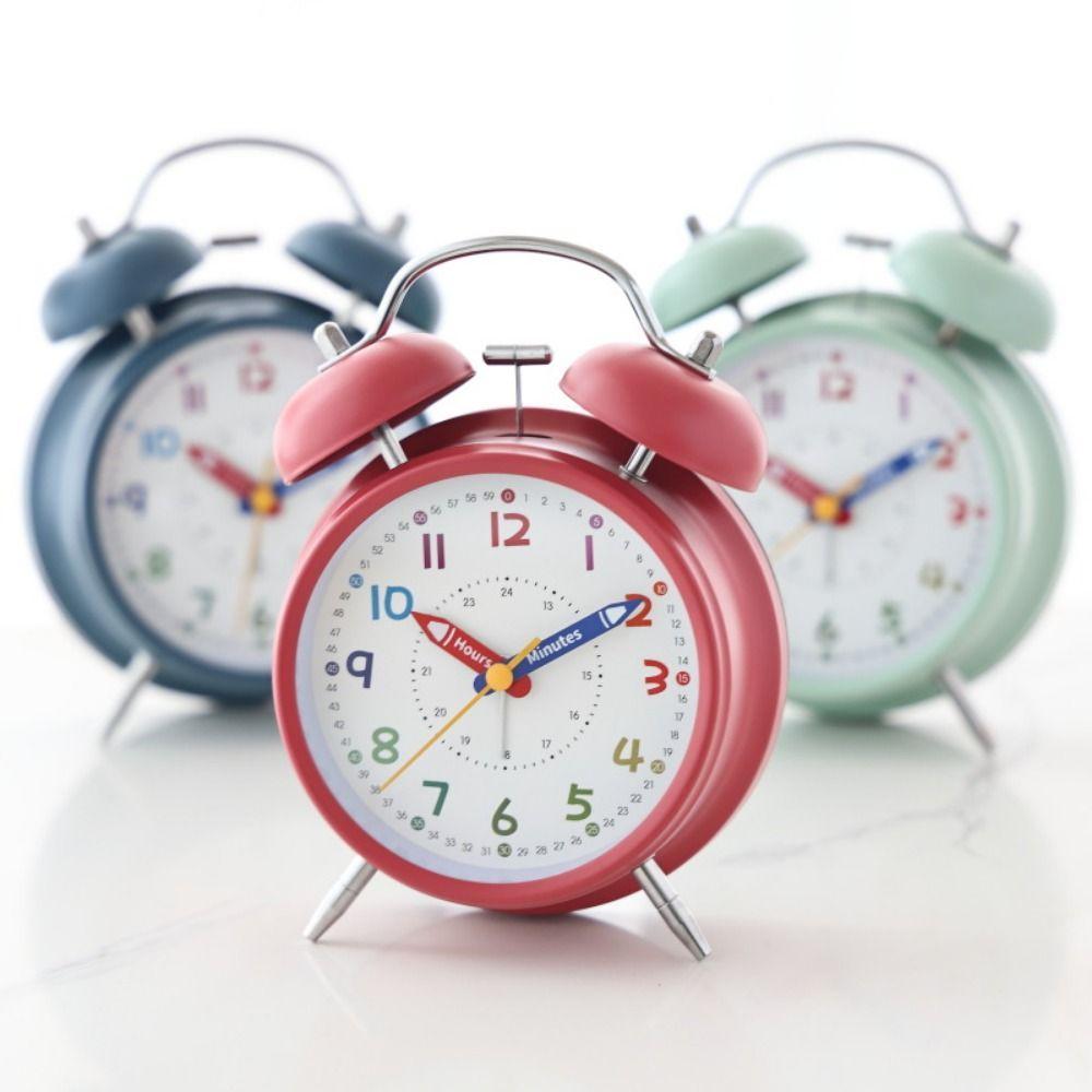 Battery Operated Retro Alarm Clock Portable Bell Alarm Clock Desk Clock Time Management Tool