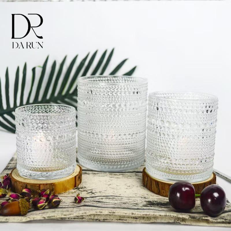 Romantic Round Glass Aromatherapy Candle Holder for Home Decor