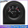 52mm Fuel Level Gauge 12V White LED Black Rim Universal Car Automotive Oil Level  Meter 240-33ohm Oil Press Water Temp Gauge