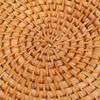 Round Rattan Tray 14-Inch Woven Fruit Bowl Hollow Handle Design Natural Material Kitchen Dining Table Round Tray with Sides