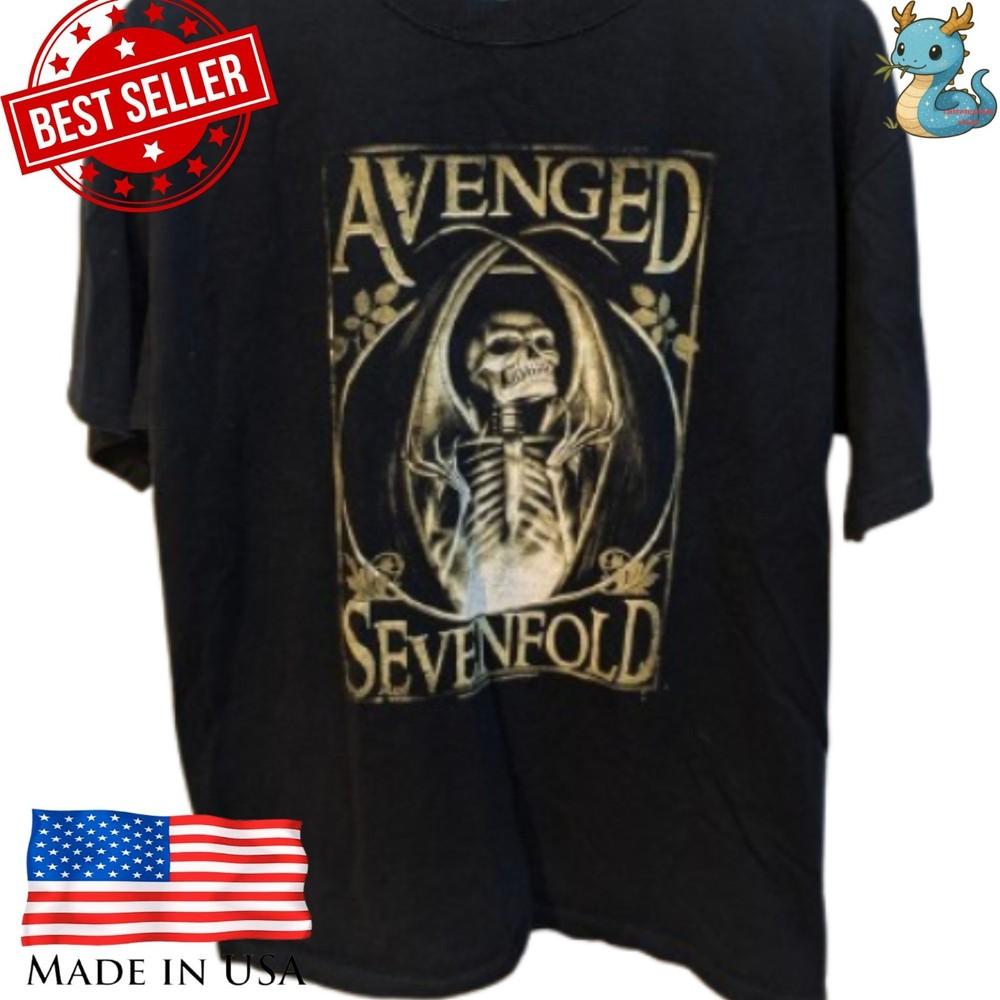 Avenged Sevenfold Повторный выпуск Графическая футболка Город Зла 20-й год Футболка группы Унисекс L