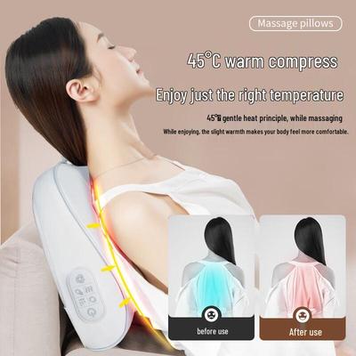 Kangzuo Heated Kneading Massage Pillow for Neck & Back CN Plug (adapter Included)