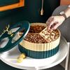 Elegant Plastic Snack Display with Lid for Dried Fruits On Coffee Table