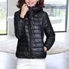 Dámské Podzim Zimní Kabát Vycpaná Kapuce Tlustý Dlouhý rukáv Teplé Jednobarevné Hladký Slim Fit Zapínání na zip Kapsy Cardigan Dámská Bavlněná bunda