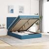 VidaXL Ottoman Bed Frame with Mattress Dark Blue 140x200 Cm Velvet, Bed Frame, Upholstered Bed Frame, Bed Frame 3314328