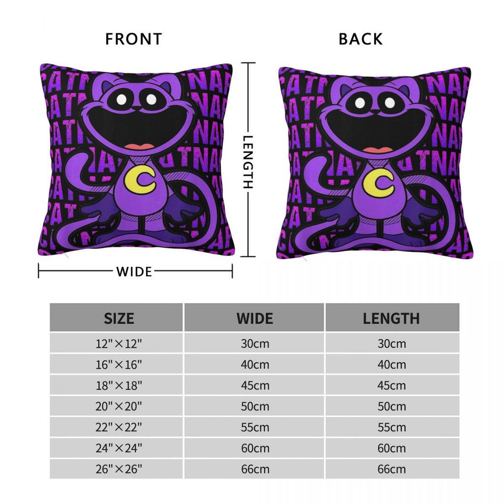 Poszewka na poduszkę dekoracyjna Uśmiechnięty kot Drzemka Merch Dom Zabawna Kreskówkowa Poszewka na poduszkę Zamek Błyskawiczny Wiele Rozmiarów