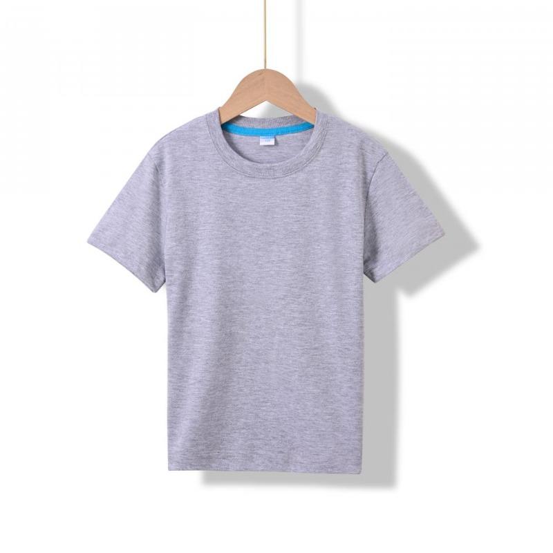 2026 Summer New Round Neck 100% Cotton Short Sleeve Boys' Casual Short Sleeve Round Neck T-shirt 17 colors