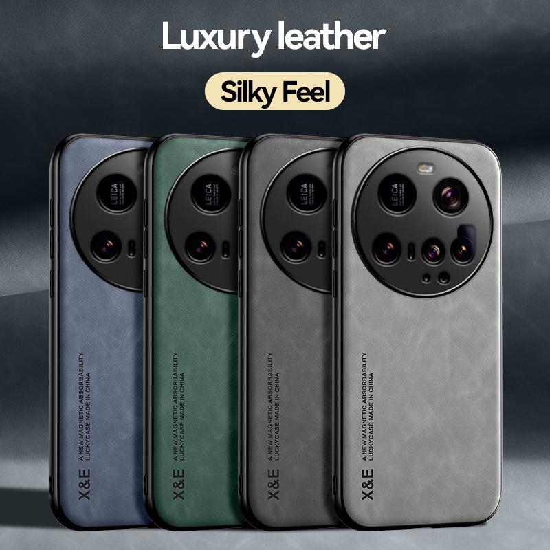 Für Xiaomi 15 Ultra 5G Hülle Luxus PU Leder Silikon Handyhülle für Xiomi Mi 15 Ultra 15Ultra 5G Auto Magnethalter Abdeckung