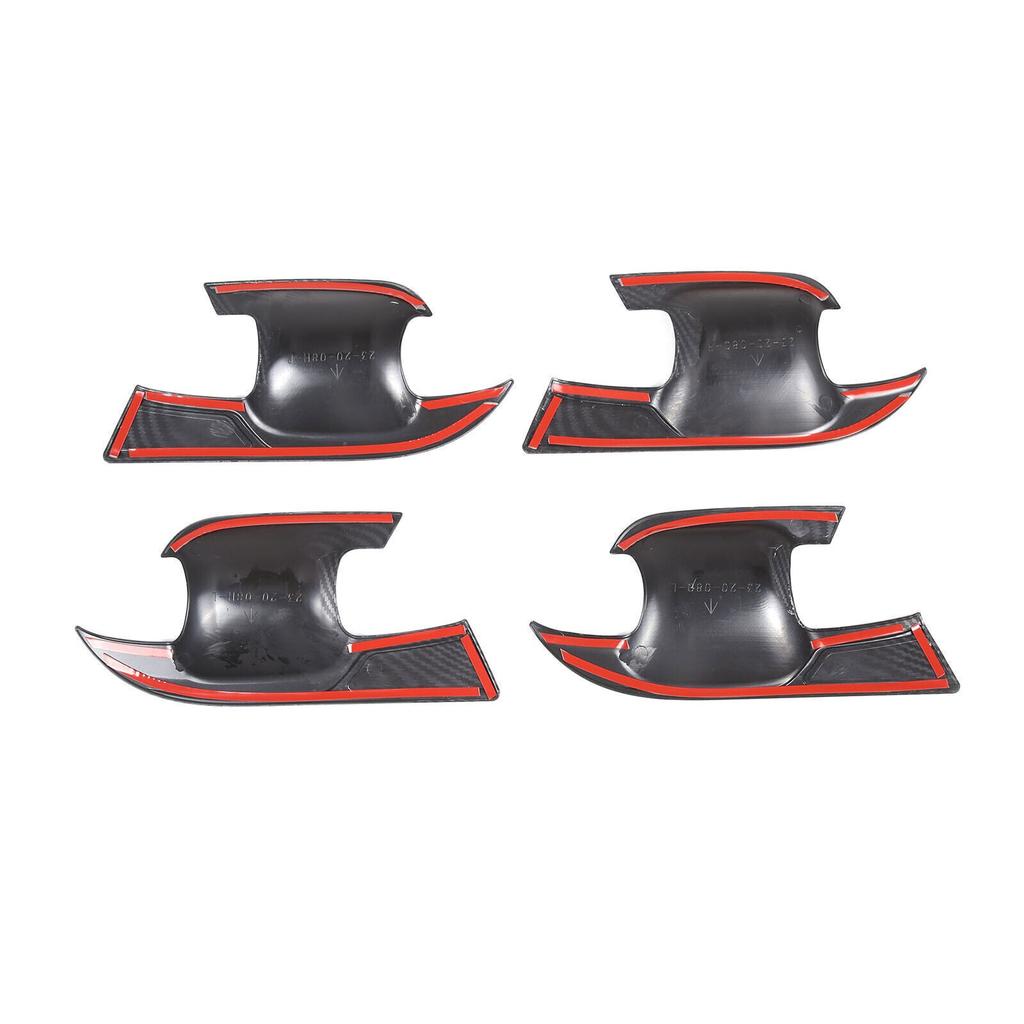 ABS Carbon Fiber Exterior Door Handle Bowl Cover Trim for Subaru Crosstrek 23-24