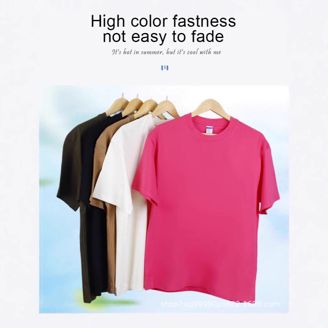 

270G Men s & Women s Fashionable Heavyweight Cotton Short Sleeve T-shirt - High Quality, Loose Fit. Double Extra Large чорний