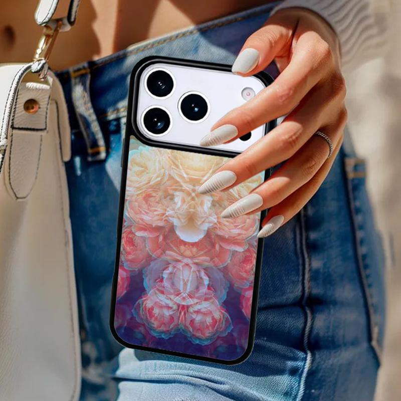 Trippy Psychedelic flowers Phone Case For iPhone 17 Air 14 15 13 12 Max Cover For Apple 16e 11 Pro Max Plus Coque