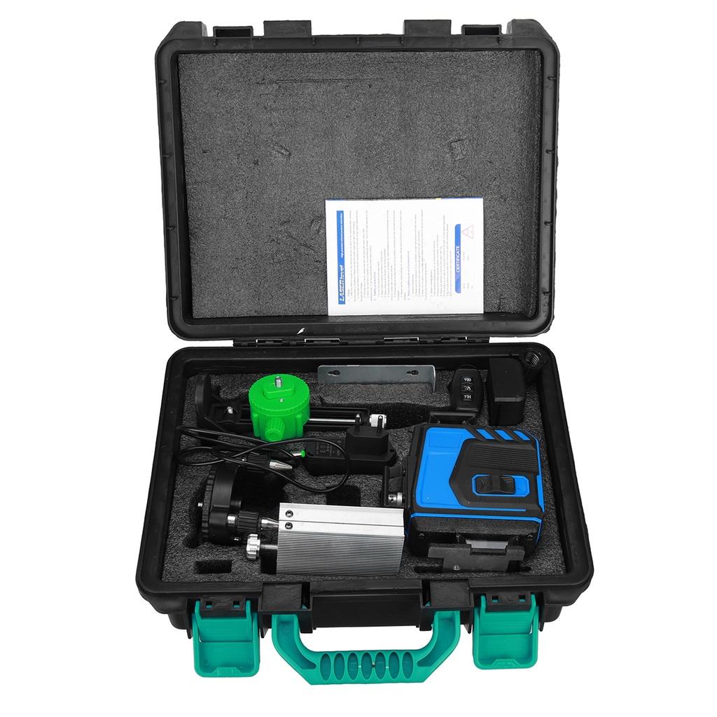 16 Linien 4D-Laser-Wasserwaage, selbstnivellierend, 360 horizontal und vertikal, kreuzweise, superleistungsstark, grüner Laser-Wasserwaage, APP/Bluetooth
