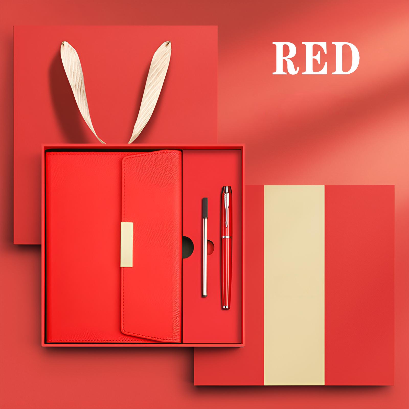 Custom Promotional Wholesale Business Luxury Customizable Pu Leather A5 Notebook and Pen Set with Usb