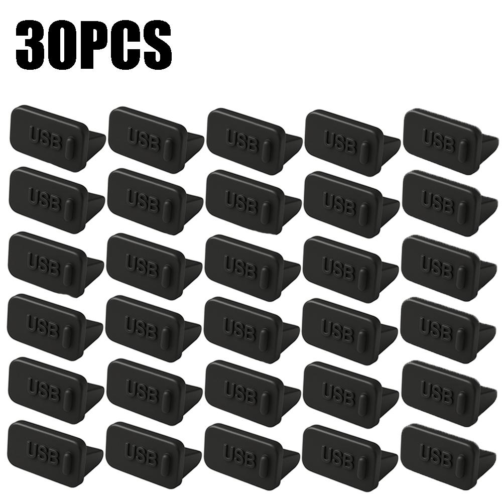 10-60 Stück Silikon-Staubstopfen für USB-A Ladeanschlusskappe Buchse Universal Staubdichte Anschluss-Schutzhüllen für PC Notebook Laptop