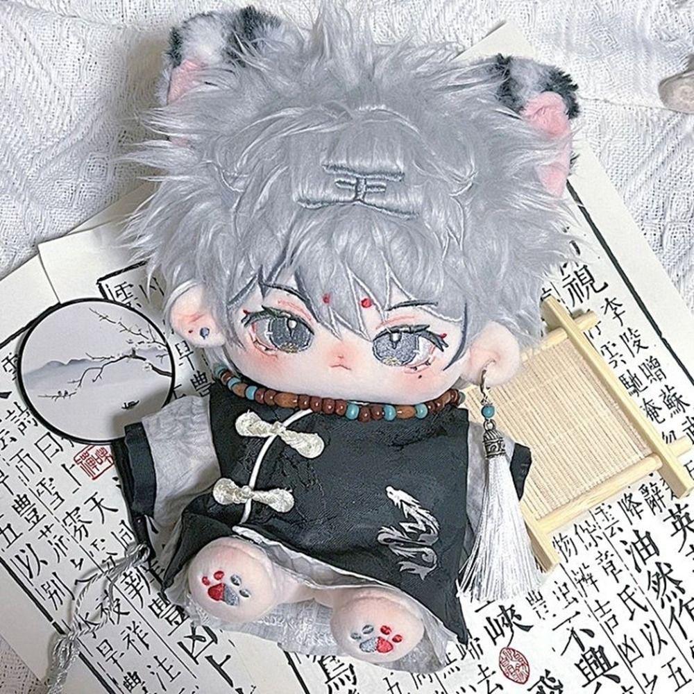 20CM Doll Clothes Ancient Costume Suit Chinese Style Tops T-shirt Coat Vest Pants Set Cotton Plush Toys Clothing Accessories