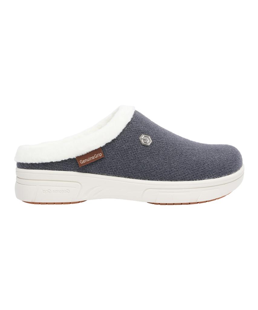 Genuinegrip Bordeaux 30-Wool Boa Fur Slippers - Dark Grey