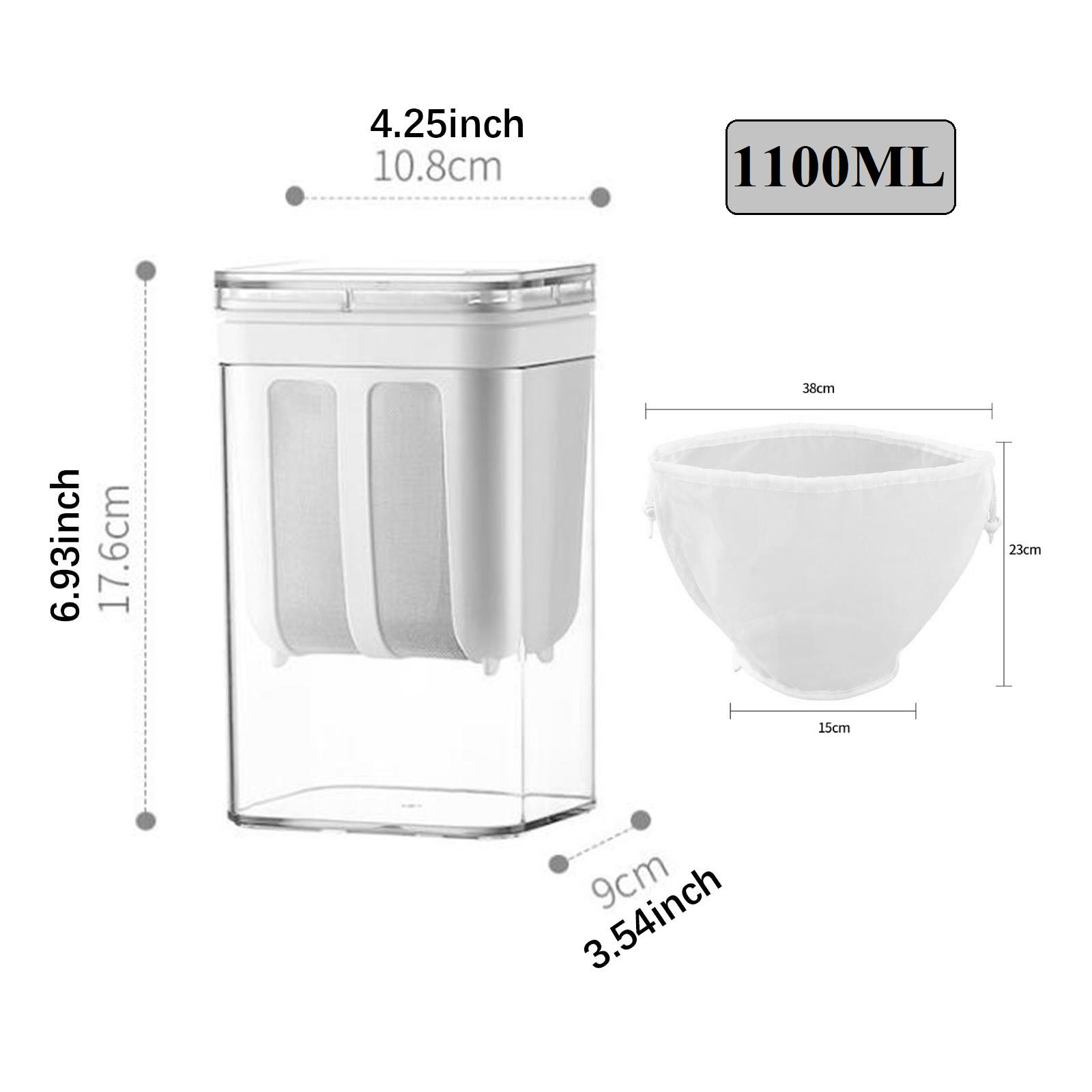 

1100ML/180ML Yogurt Maker Strainer with Lid Multifunctional Gadget with Fine Mesh for Home Desserts Homemade Cheese Tabletop