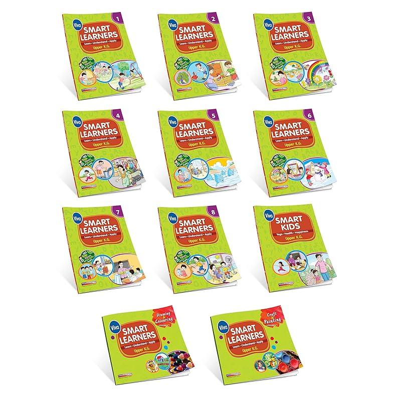 Smart Learners: Upper KG, Set of 12 Books
