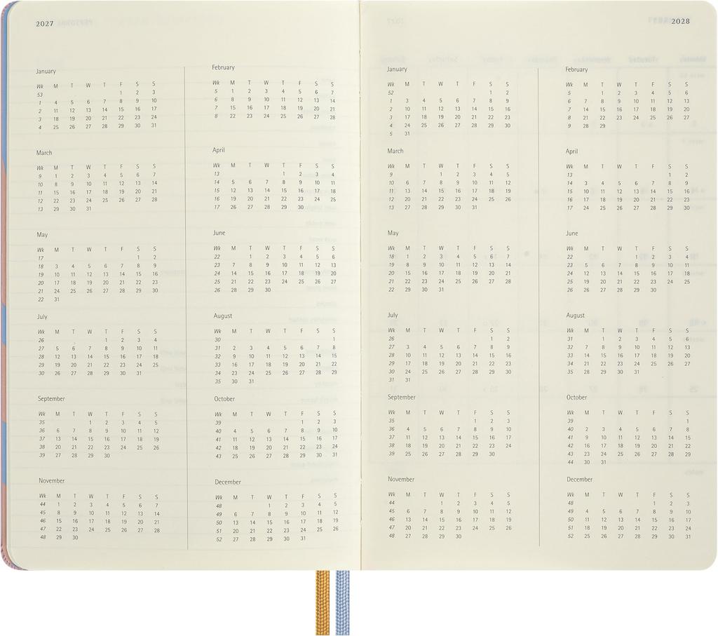 Moleskine 2027 January 12 Alice in Wonderland Weekly Large Size x DHAL12WN3Y27 Planner, Start, Months, Planner, (13cm 21cm), Hardcover, Pink,